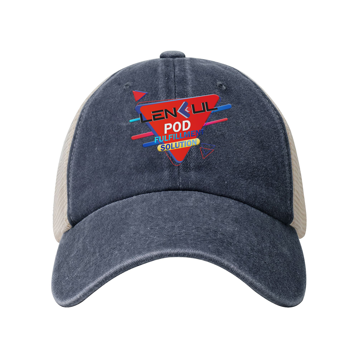 US Washed Denim Mesh Cap 