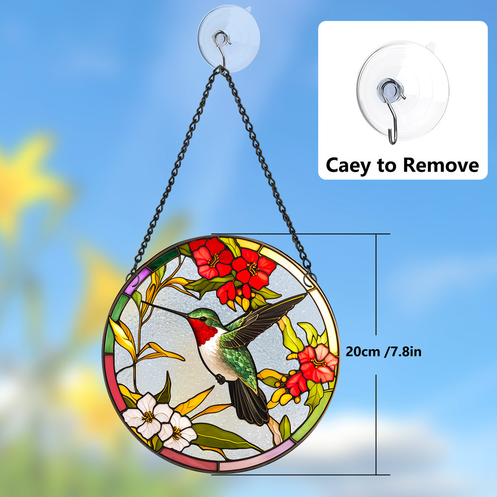 US Stained Glass Sun Catcher with Hanging Hook