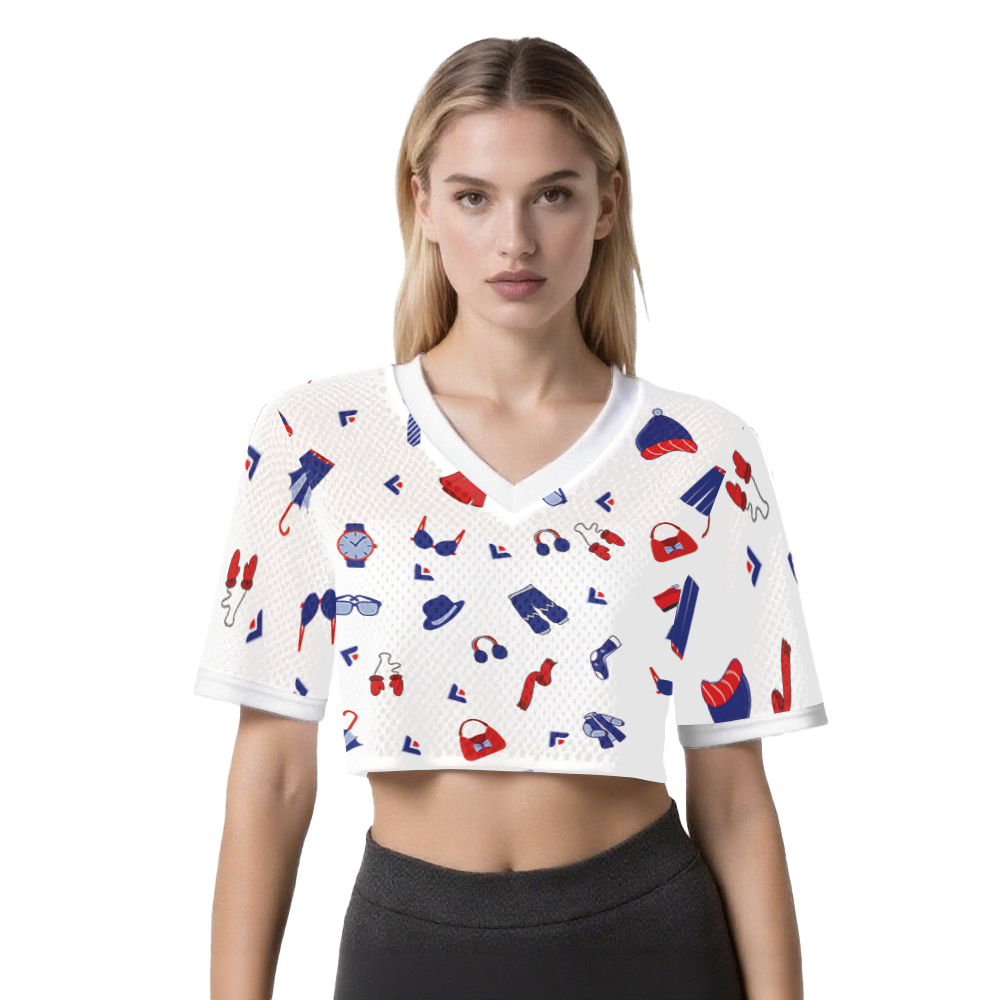 Mesh Football Jersey Croptop