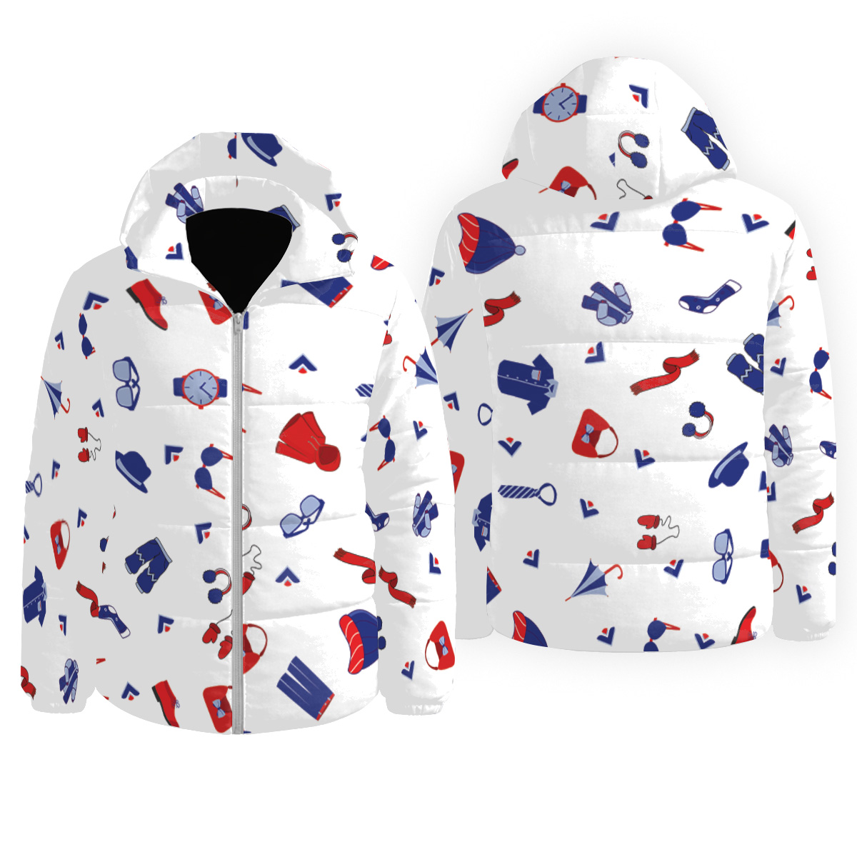 3D Hooded Puffer Jacket