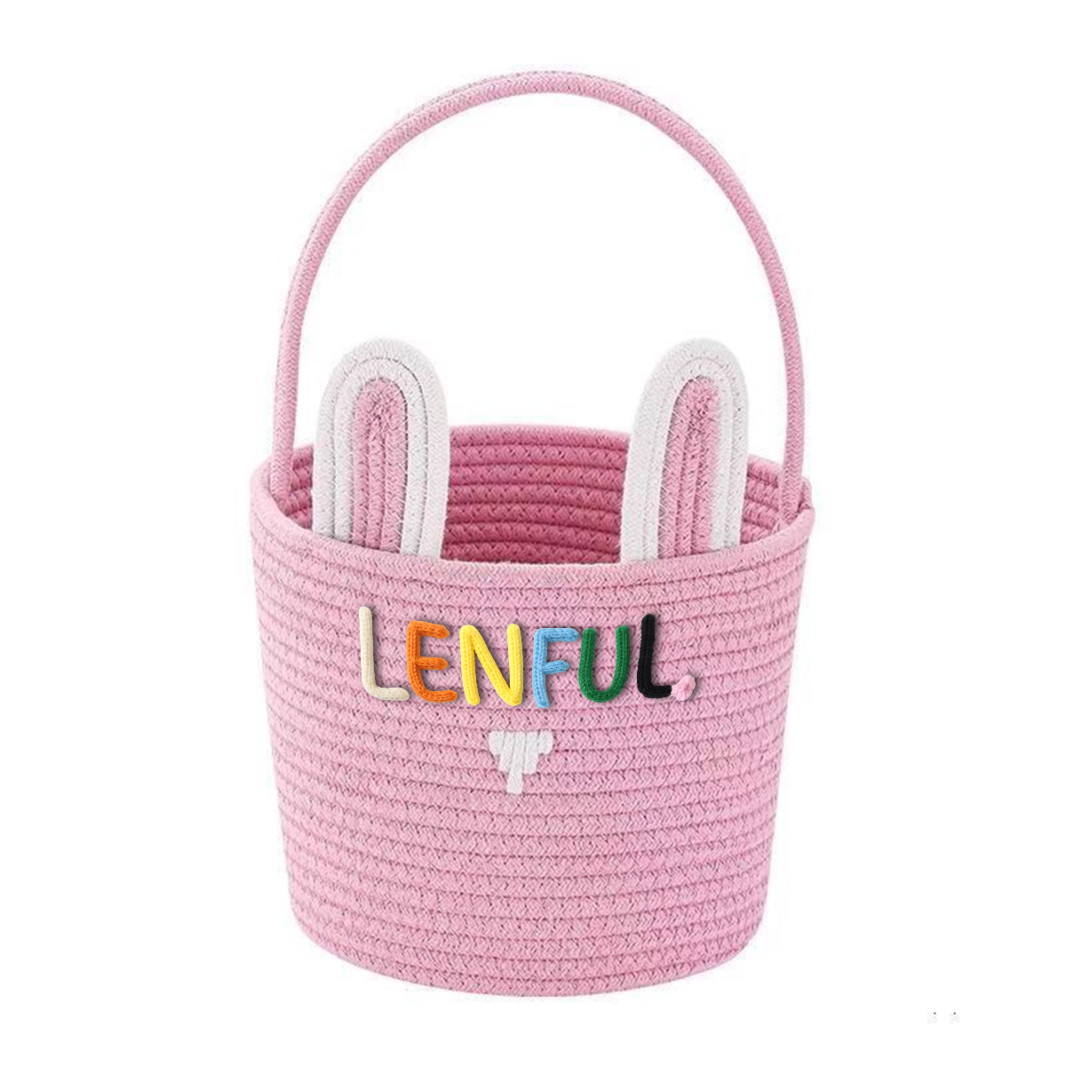 Personalized Easter Bunny Rope Storage Basket 2