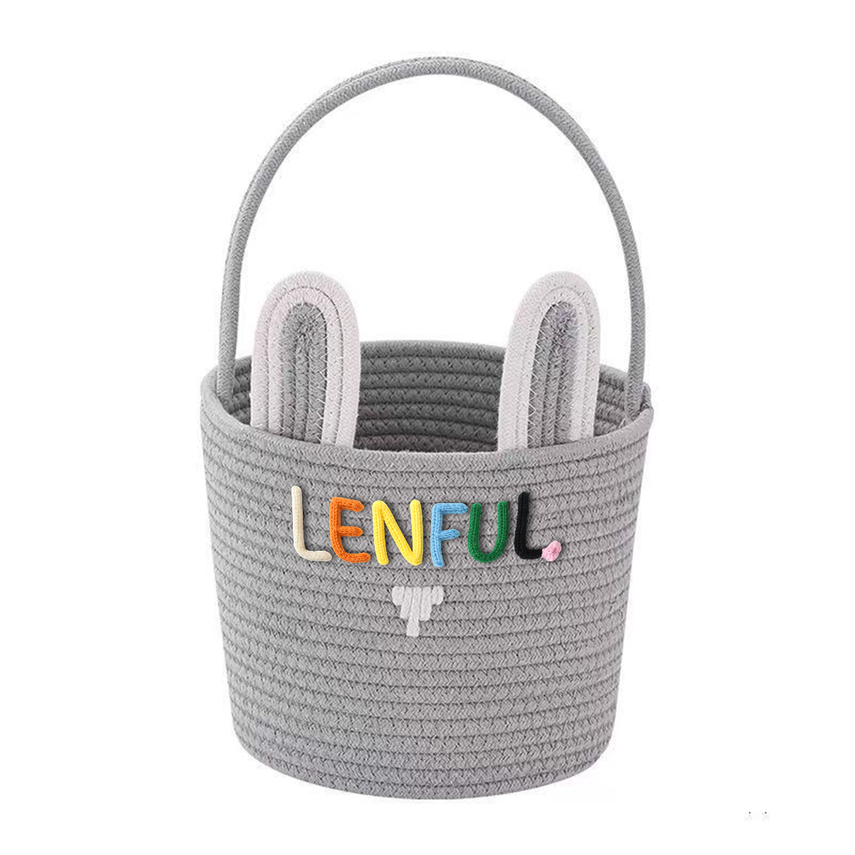Personalized Easter Bunny Rope Storage Basket 2