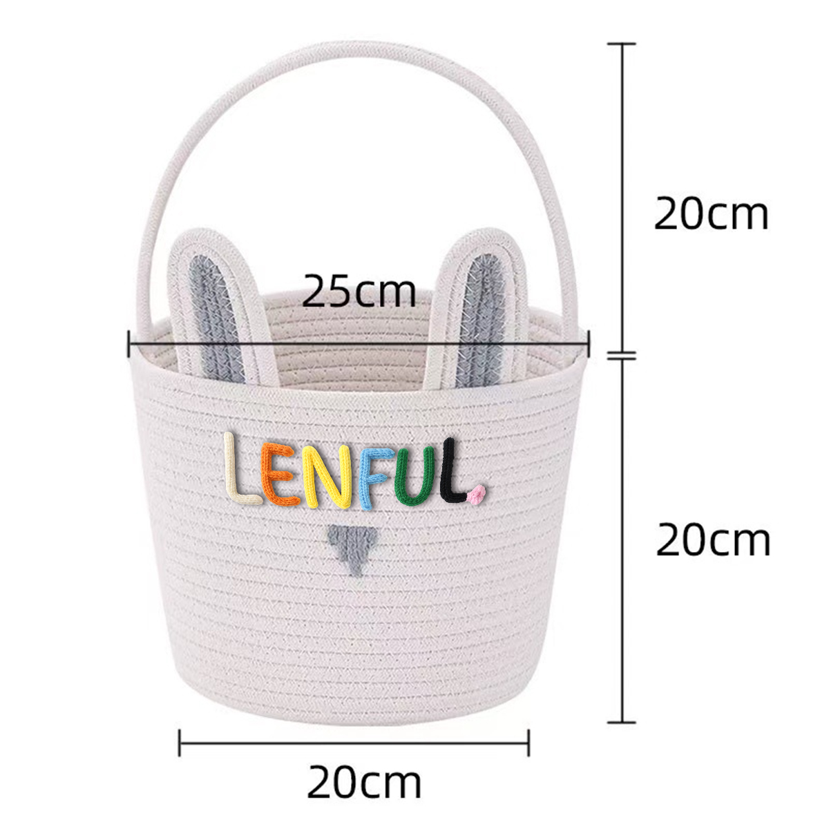 Personalized Easter Bunny Rope Storage Basket 2