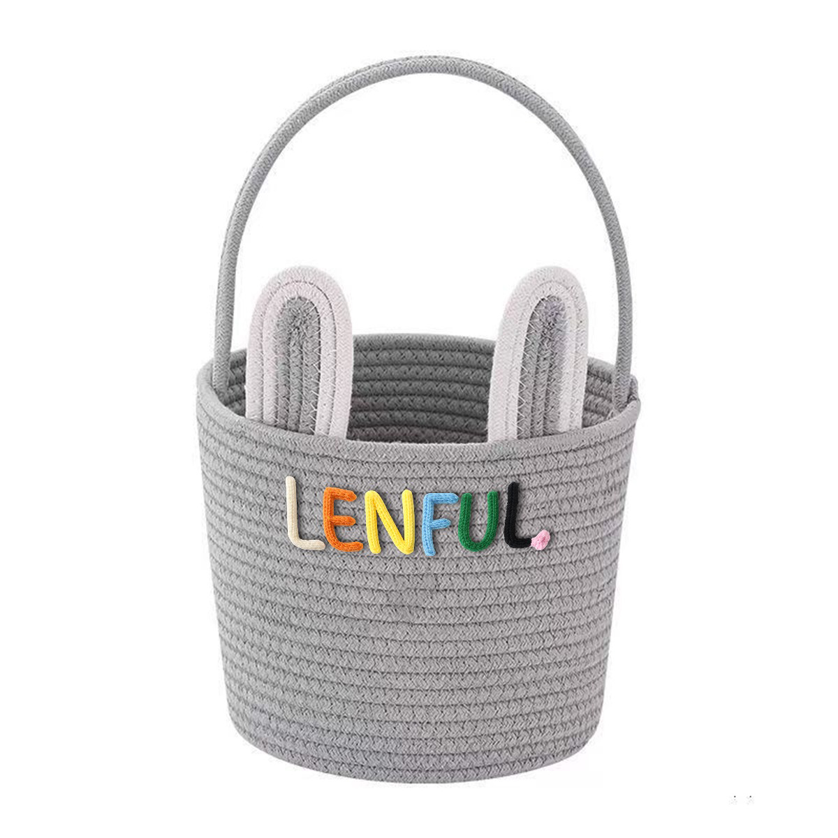 Personalized Easter Bunny Rope Storage Basket 2