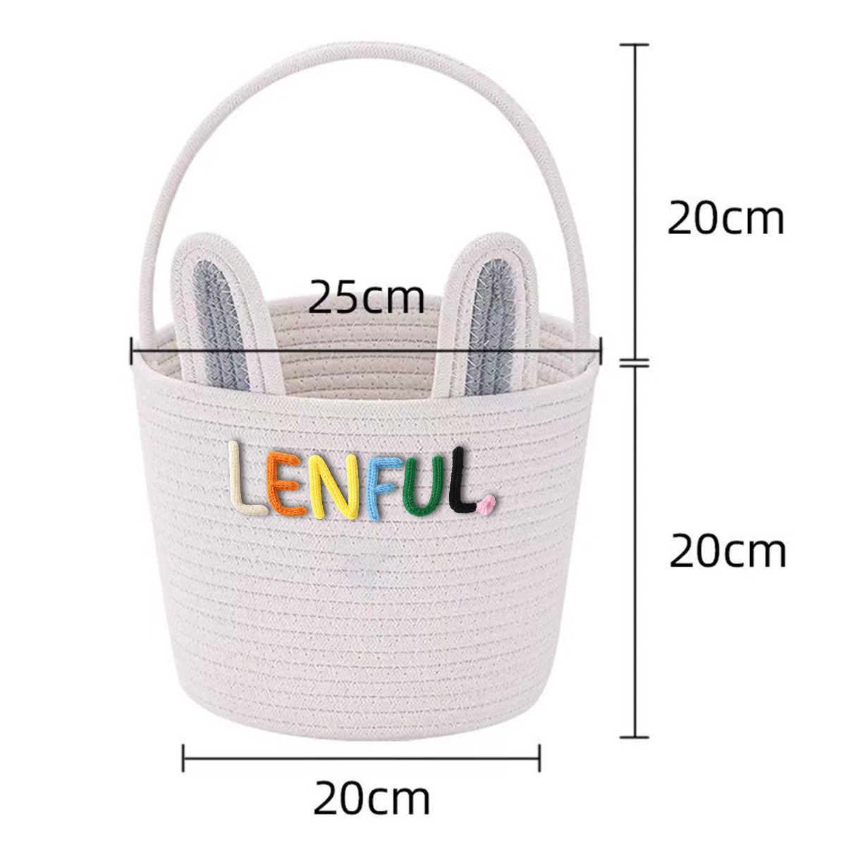 Personalized Easter Bunny Rope Storage Basket 2