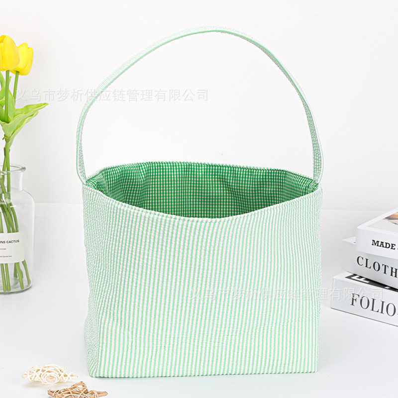 Custom Embroidered Easter Bunny Canvas Tote Bag 