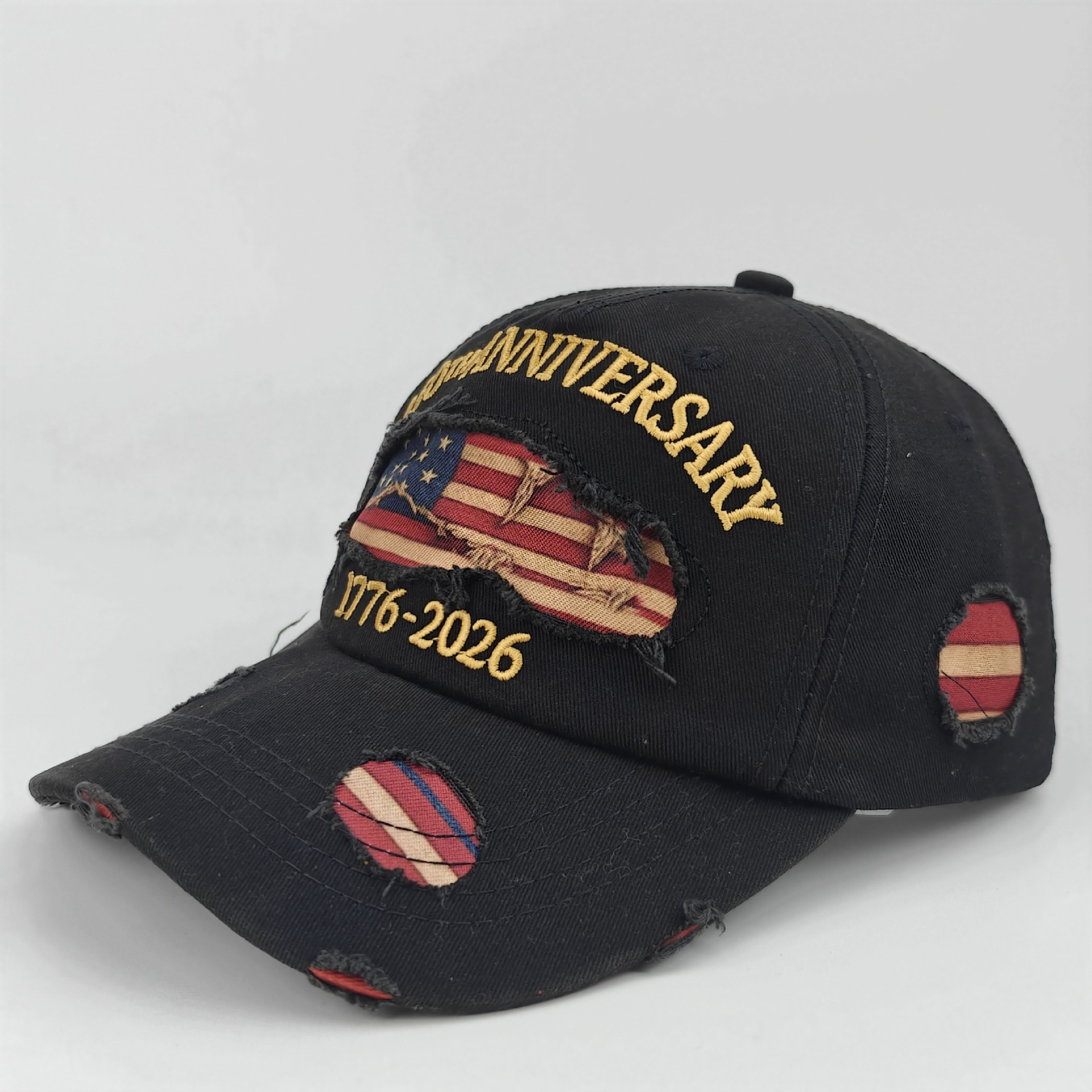 Vintage 250th Anniversary Embroidered Distressed Baseball Cap