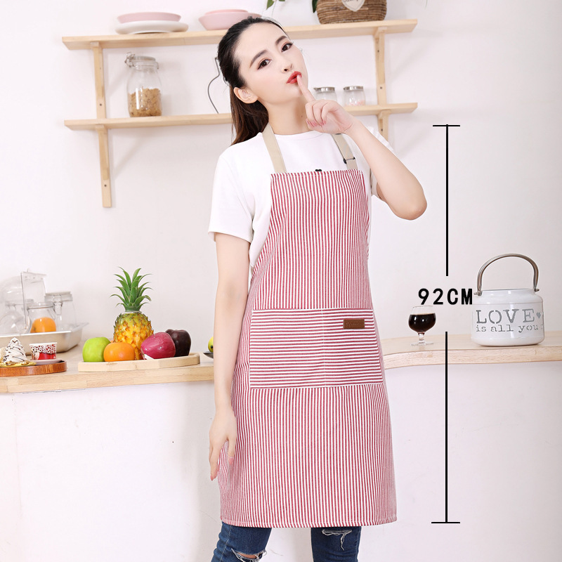 Custom Embroidered Striped Cooking Apron