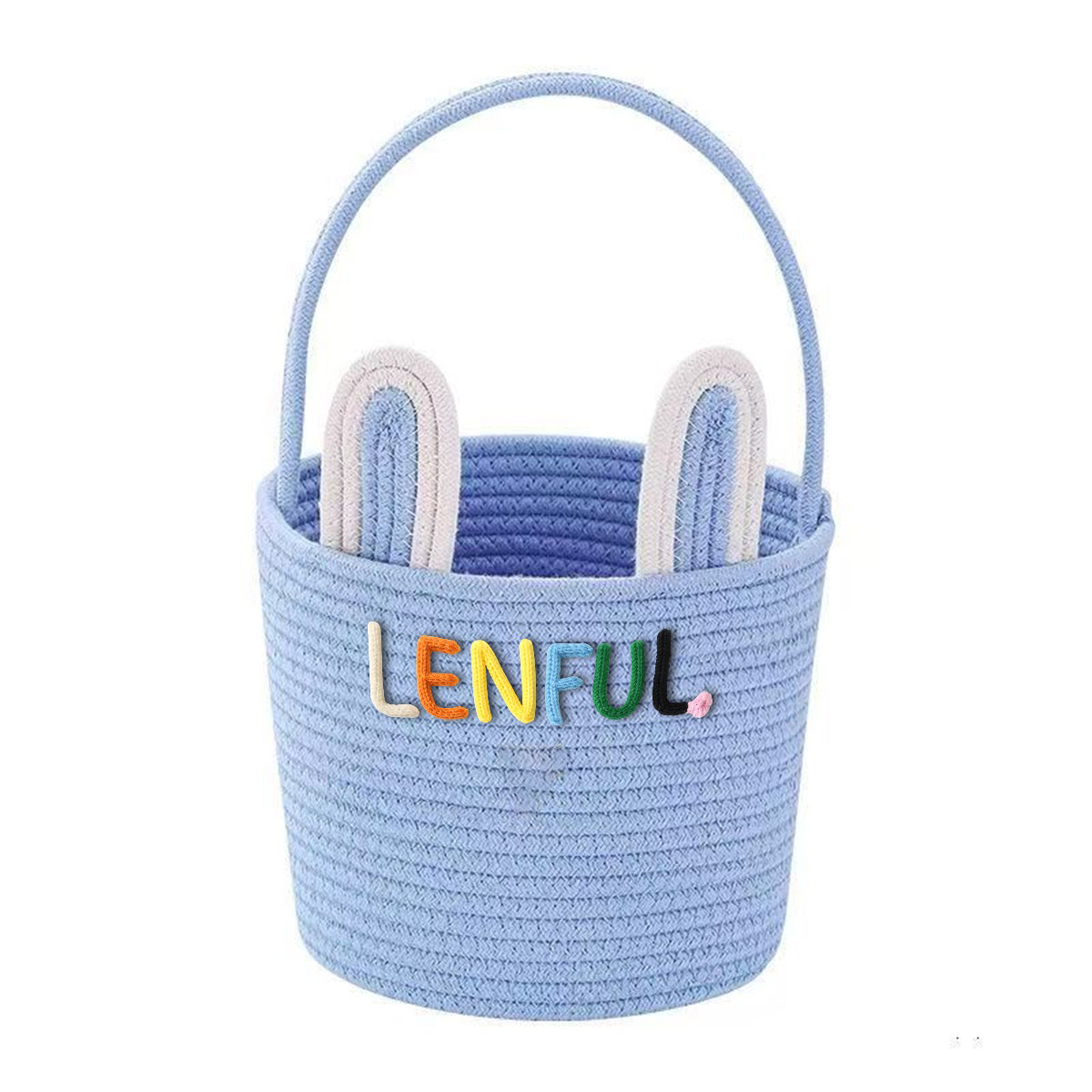 Personalized Easter Bunny Rope Storage Basket