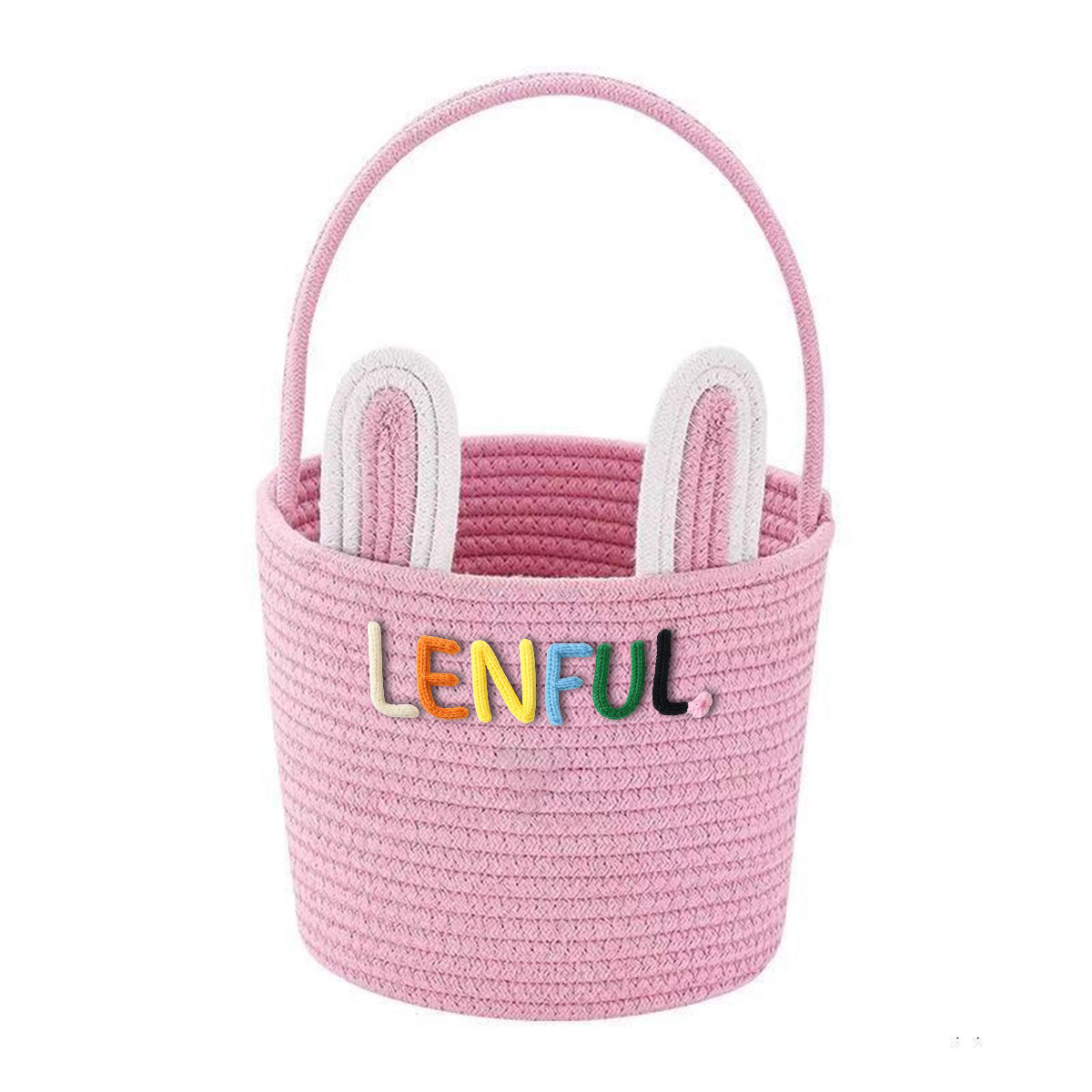 Personalized Easter Bunny Rope Storage Basket