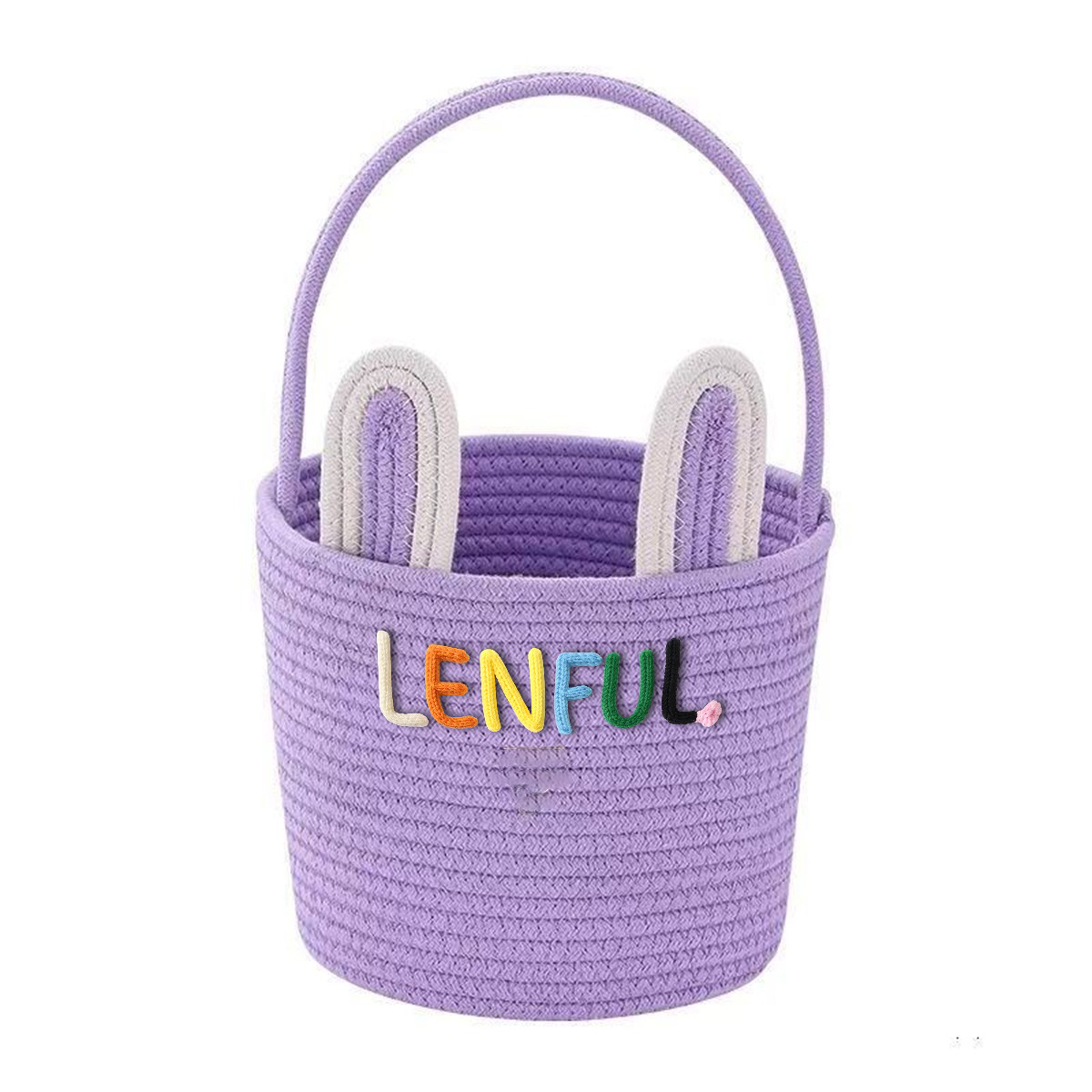 Personalized Easter Bunny Rope Storage Basket