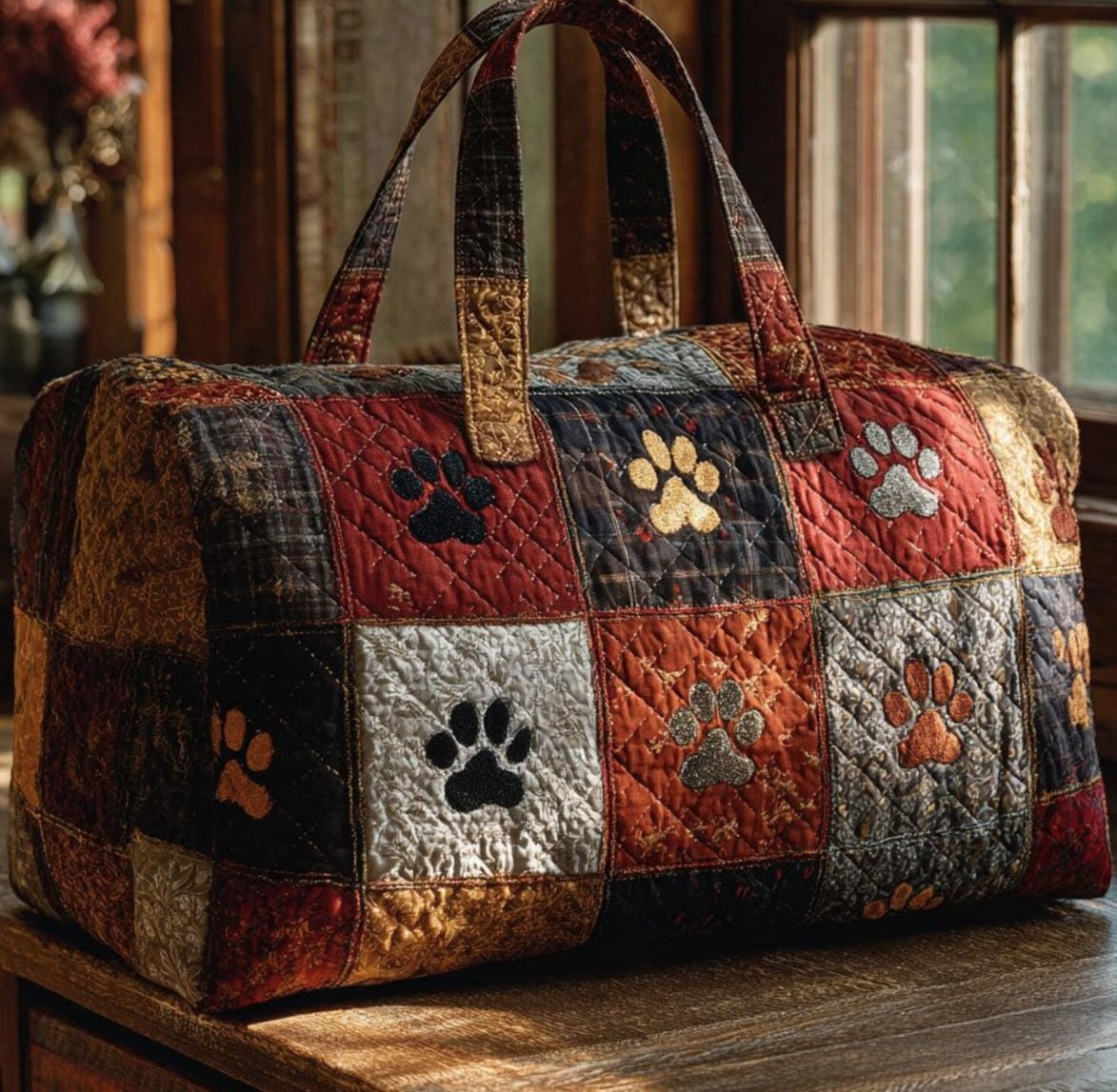 3D Handheld Quilted Travel Bag