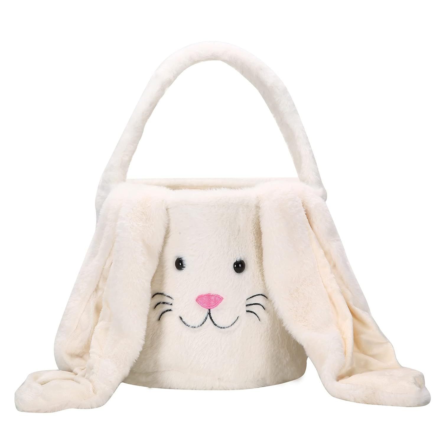 Cute Bunny Plush Easter Basket Tote Bag