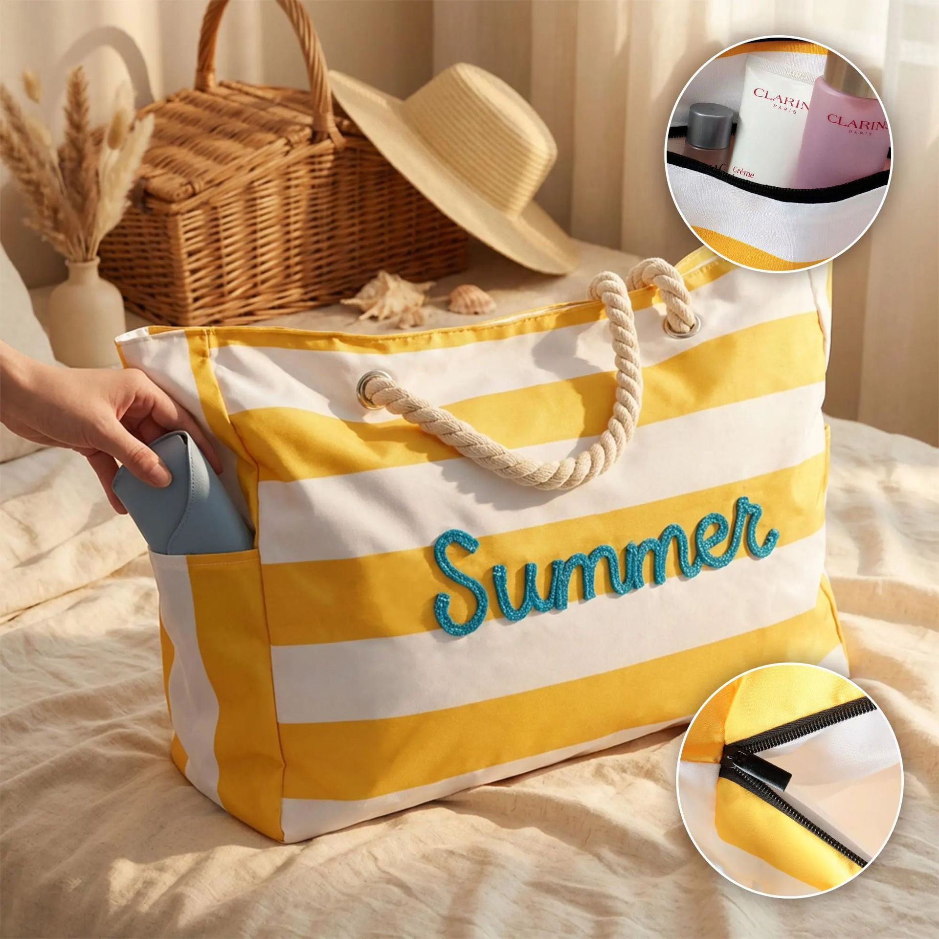 Custom Beach Tote Bag
