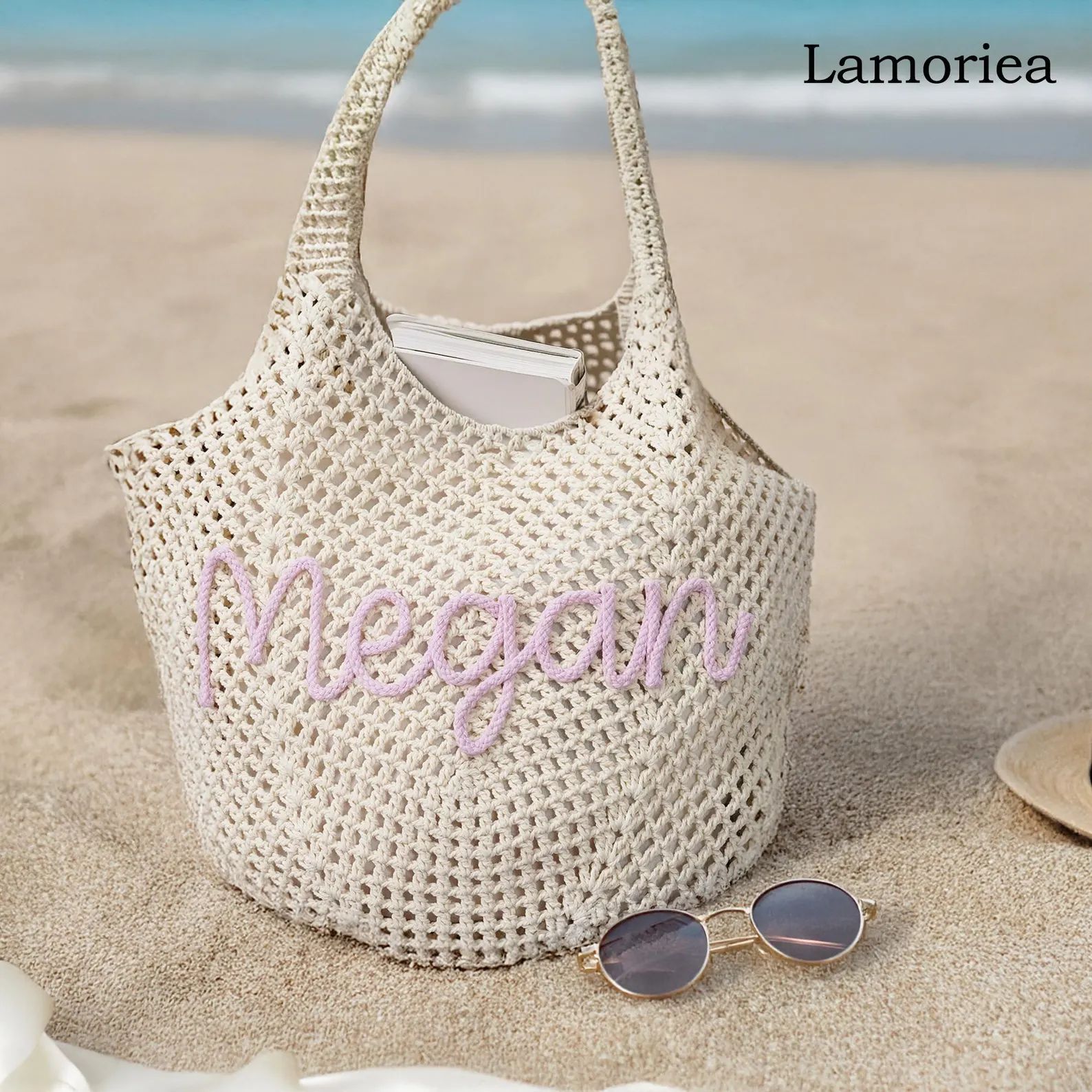 Personalized Crochet Tote Bag 