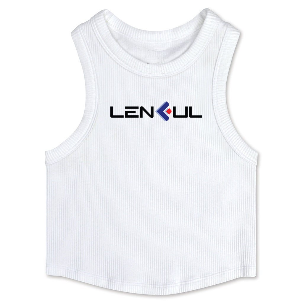VN Embroidered Ribbed Racer Tank 