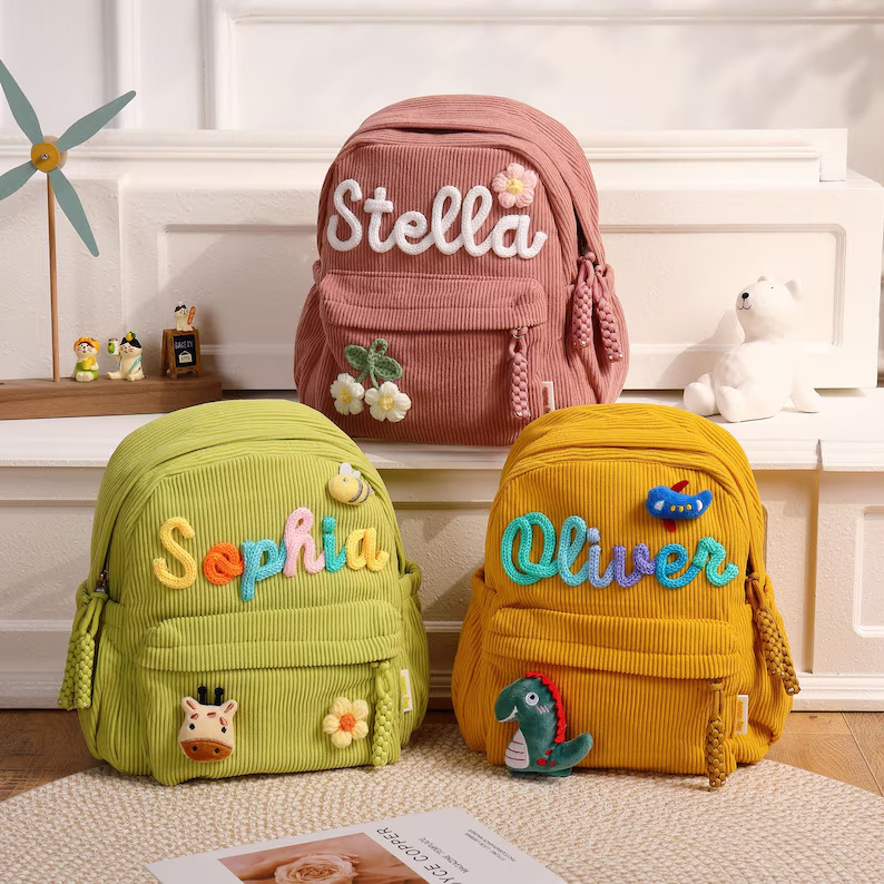 Personalized Corduroy Kids Backpack