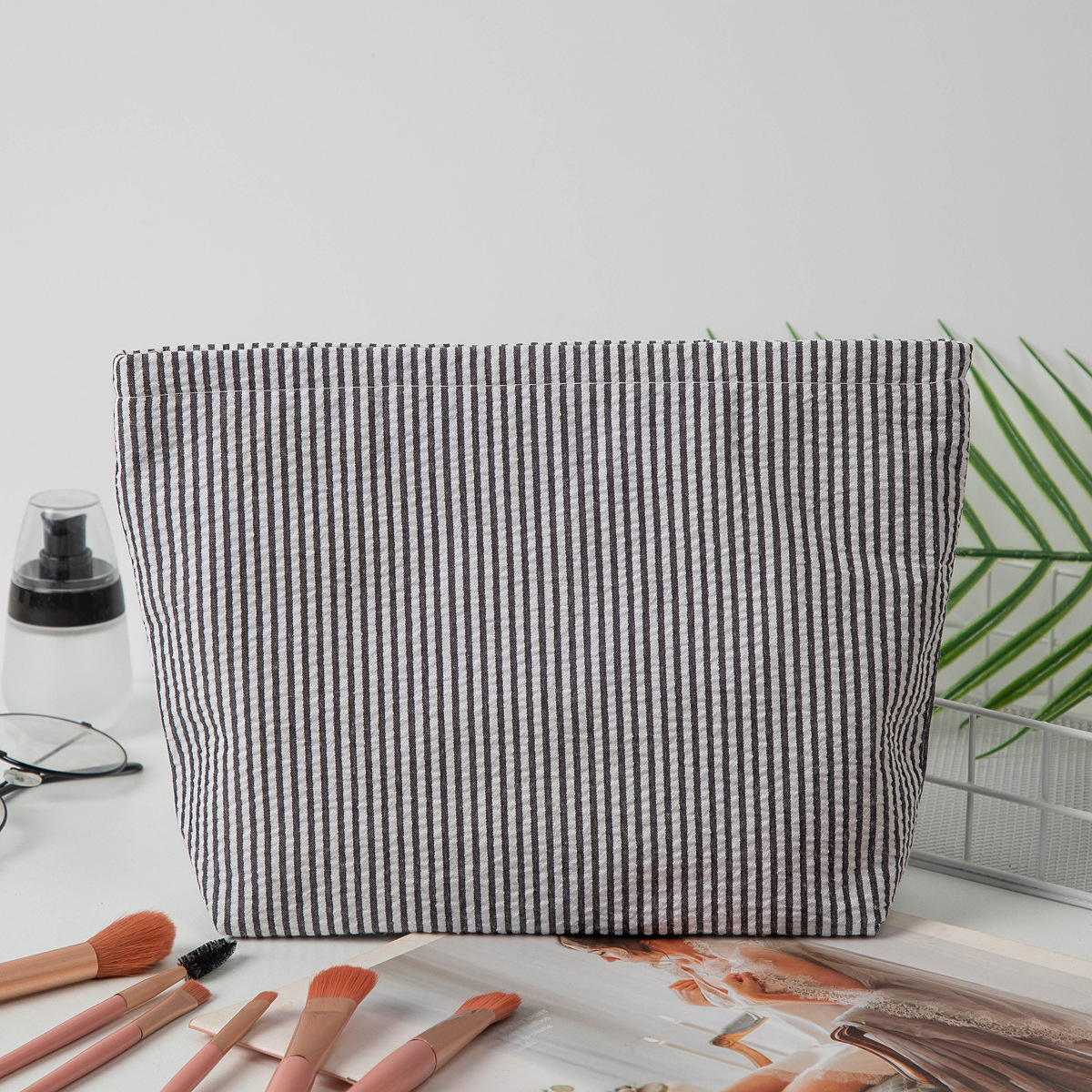 Personalized Embroidered Corduroy Cosmetic Bag