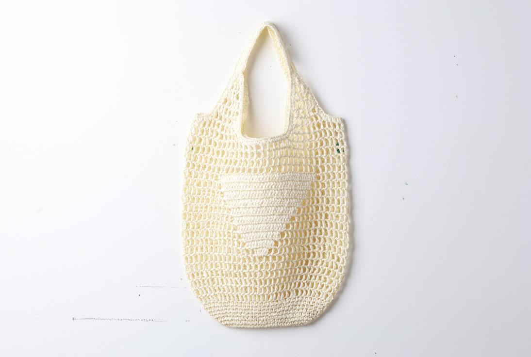 Embroidered Woven Beach Tote Bag