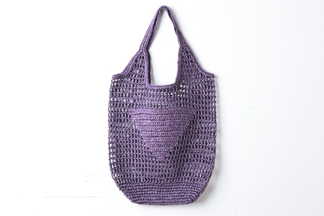Embroidered Woven Beach Tote Bag