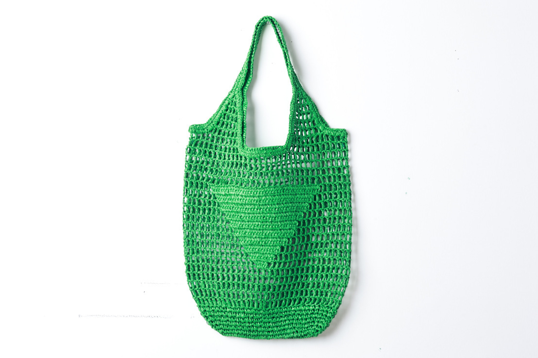 Embroidered Woven Beach Tote Bag