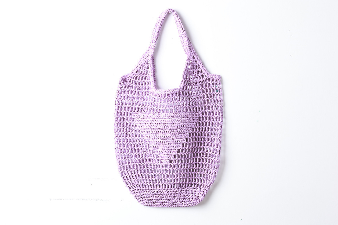 Embroidered Woven Beach Tote Bag