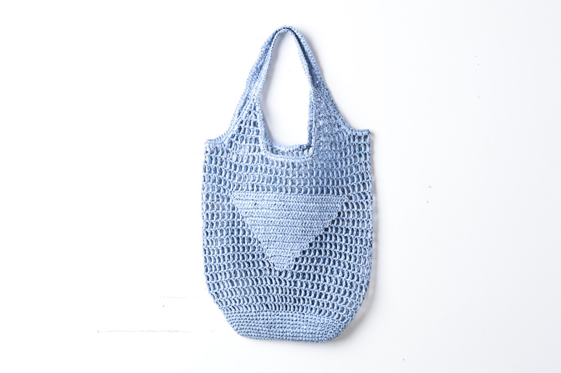 Embroidered Woven Beach Tote Bag