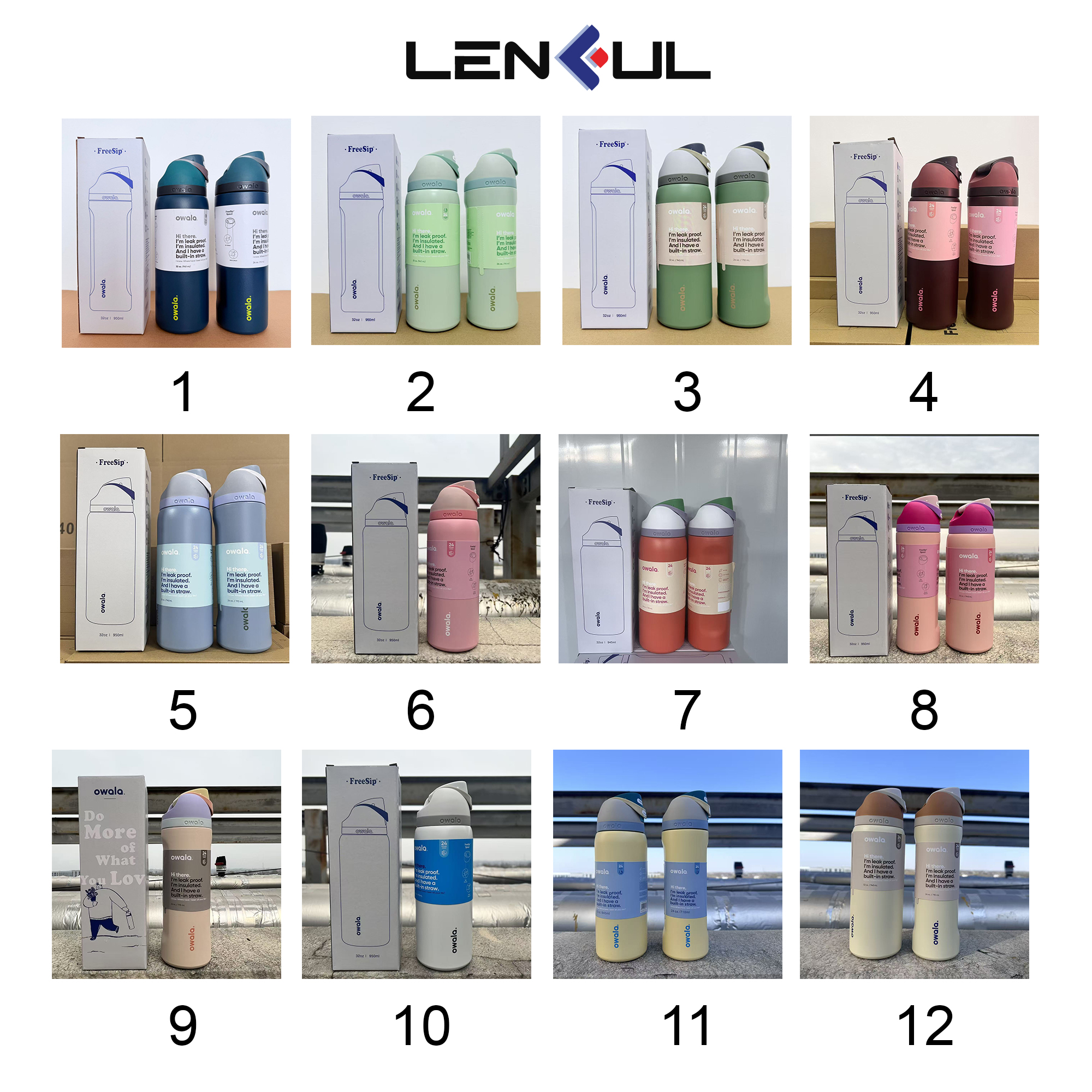Cute Insulated Straw Water Bottle
