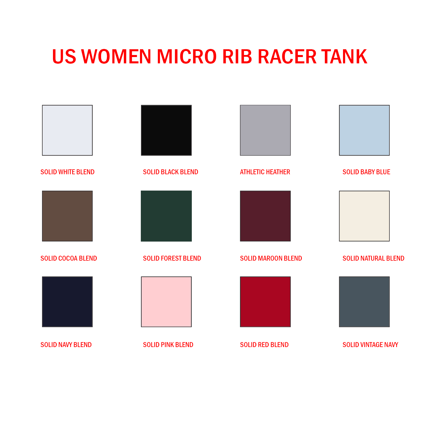 US Women Micro Rib Racer Tank (DTF) 