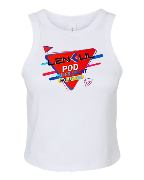 US Women Micro Rib Racer Tank (DTG) 