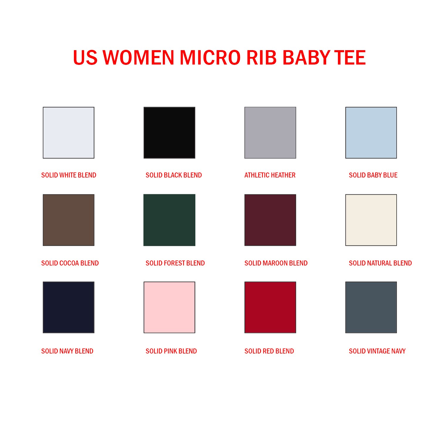 US Women Micro Rib Baby Tee (DTG) 