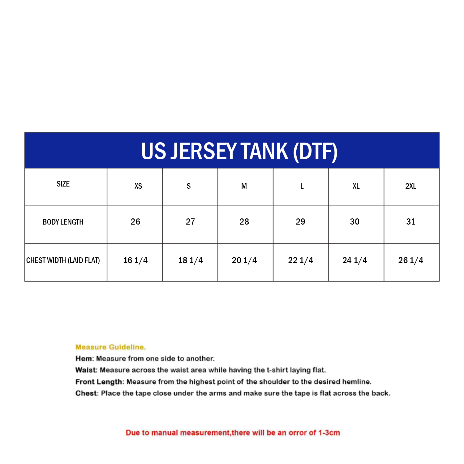 US Jersey Tank (DTF)