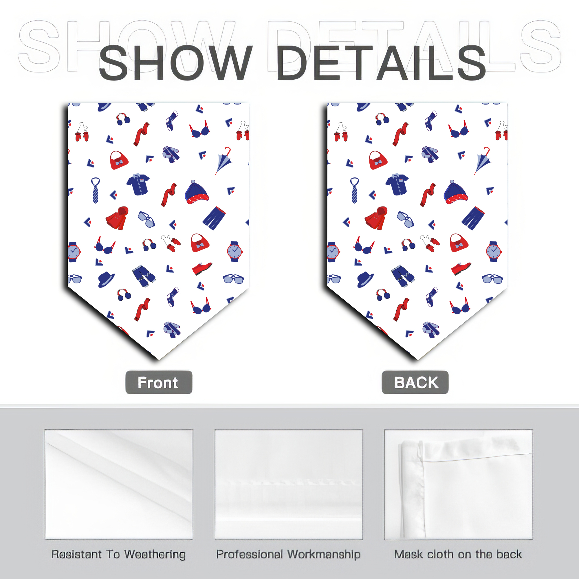 US Polyester Triangular Garden Flag 