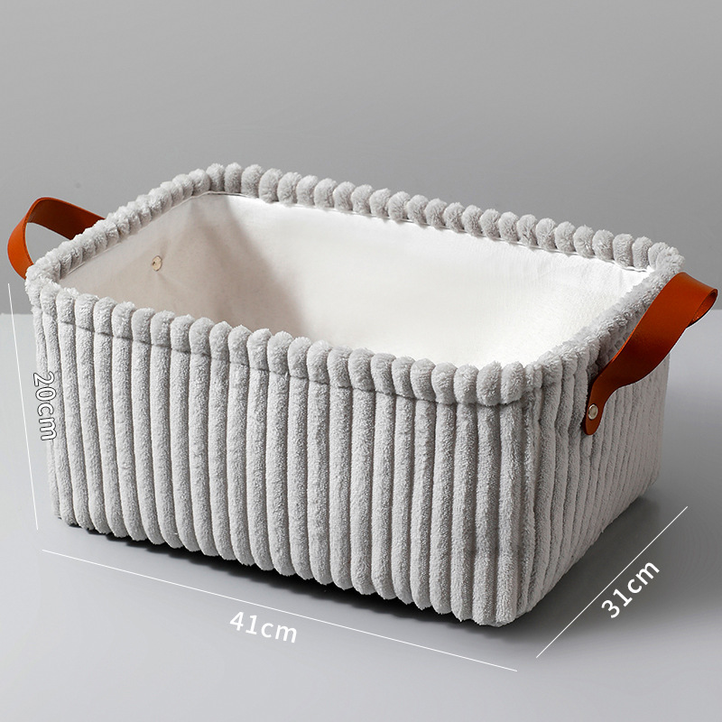 Corduroy Patchwork Storage Basket