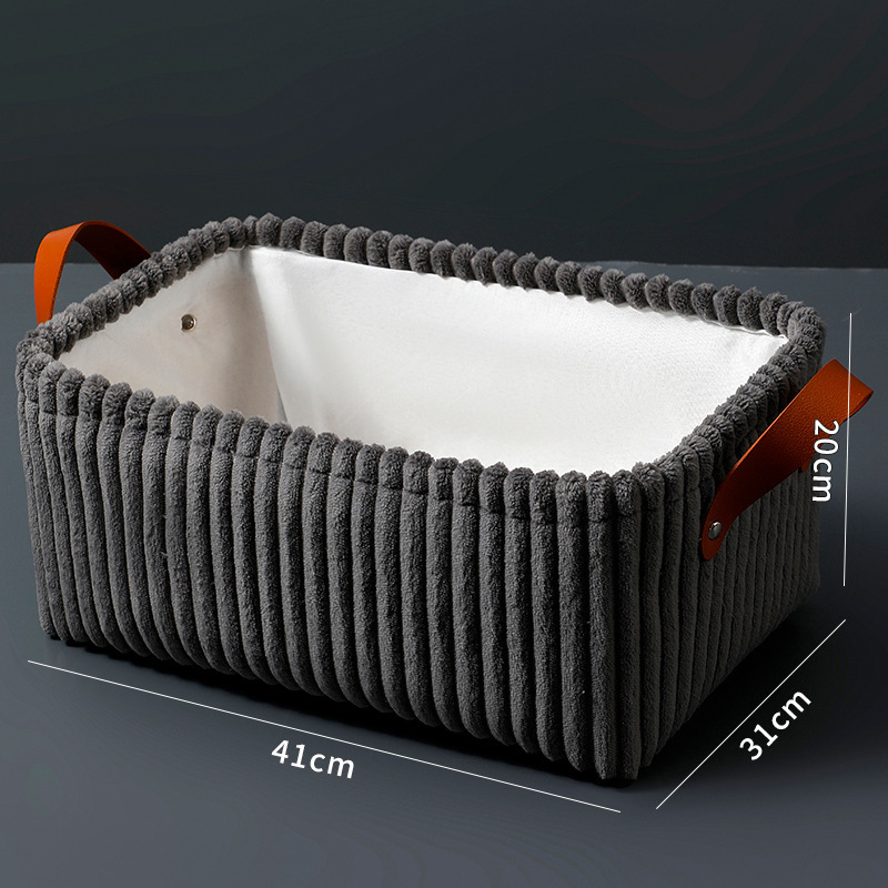 Corduroy Patchwork Storage Basket