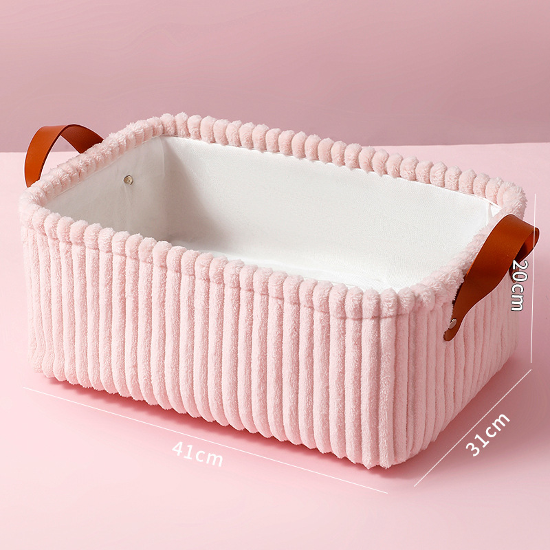 Corduroy Patchwork Storage Basket