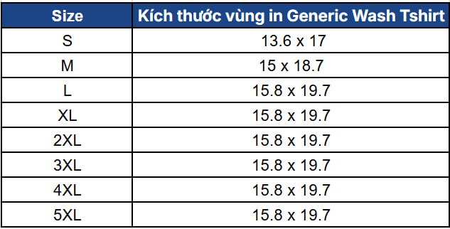 US Generic Wash T-shirt DTG (Over Size Printing)