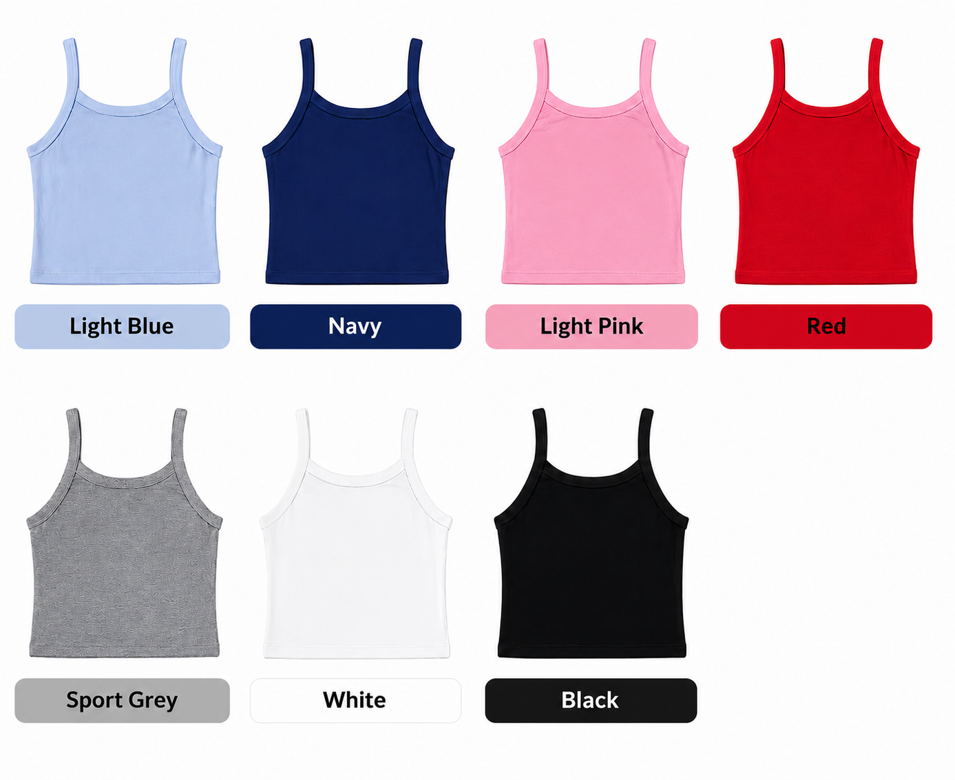 VN Embroidered Strap Tank Top