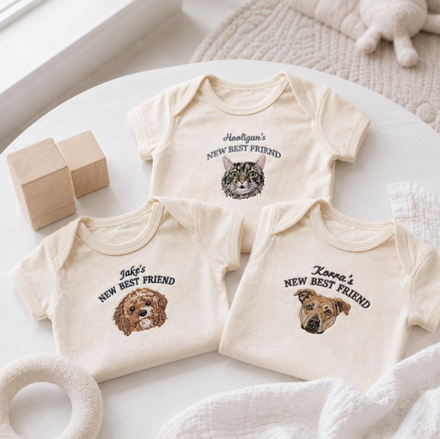 Personalized Embroidered Baby Bodysuit
