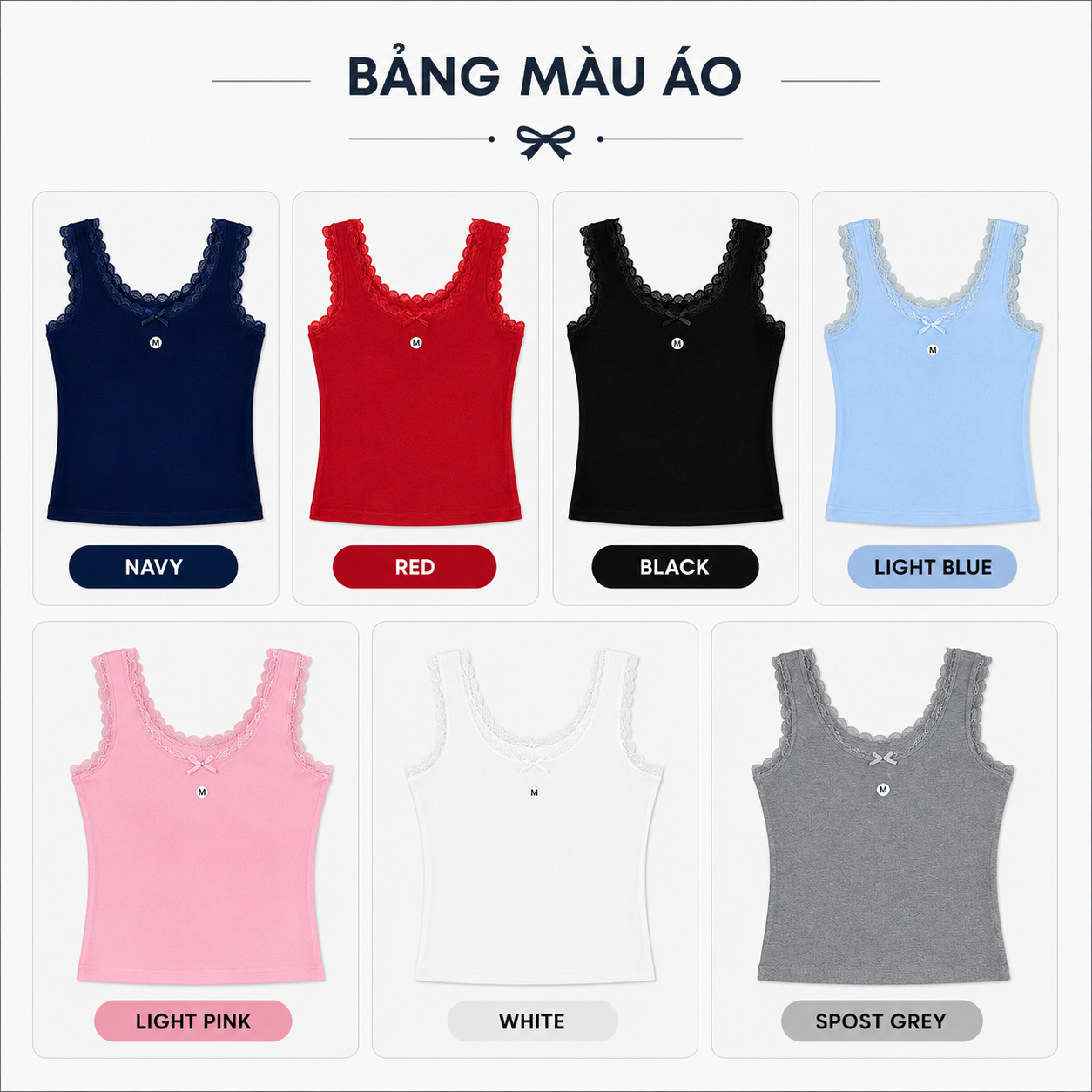 VN Embroidered Lace Tank Top