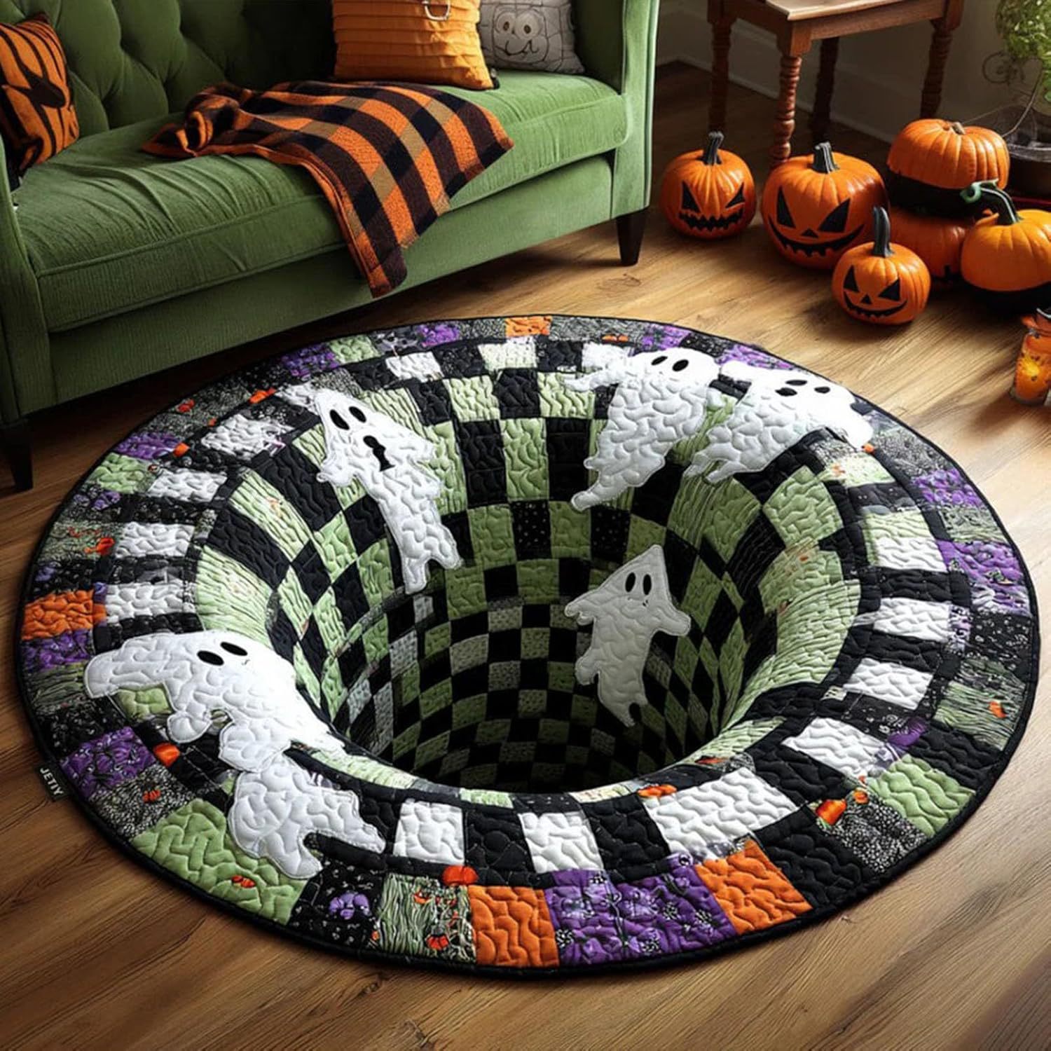 Bat Round Area Rug
