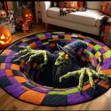 Bat Round Area Rug