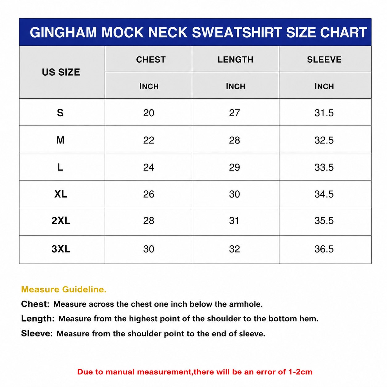 VN Embroidered Gingham Mock Neck Sweatshirt