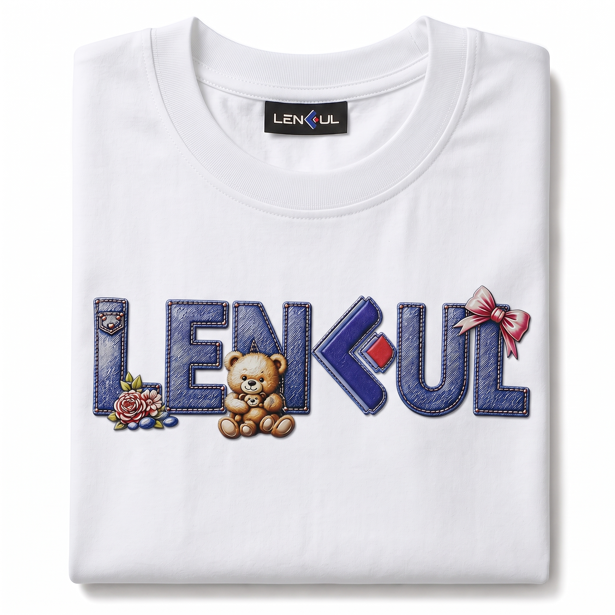 VN Multi-Texture Faux-Print T-Shirt