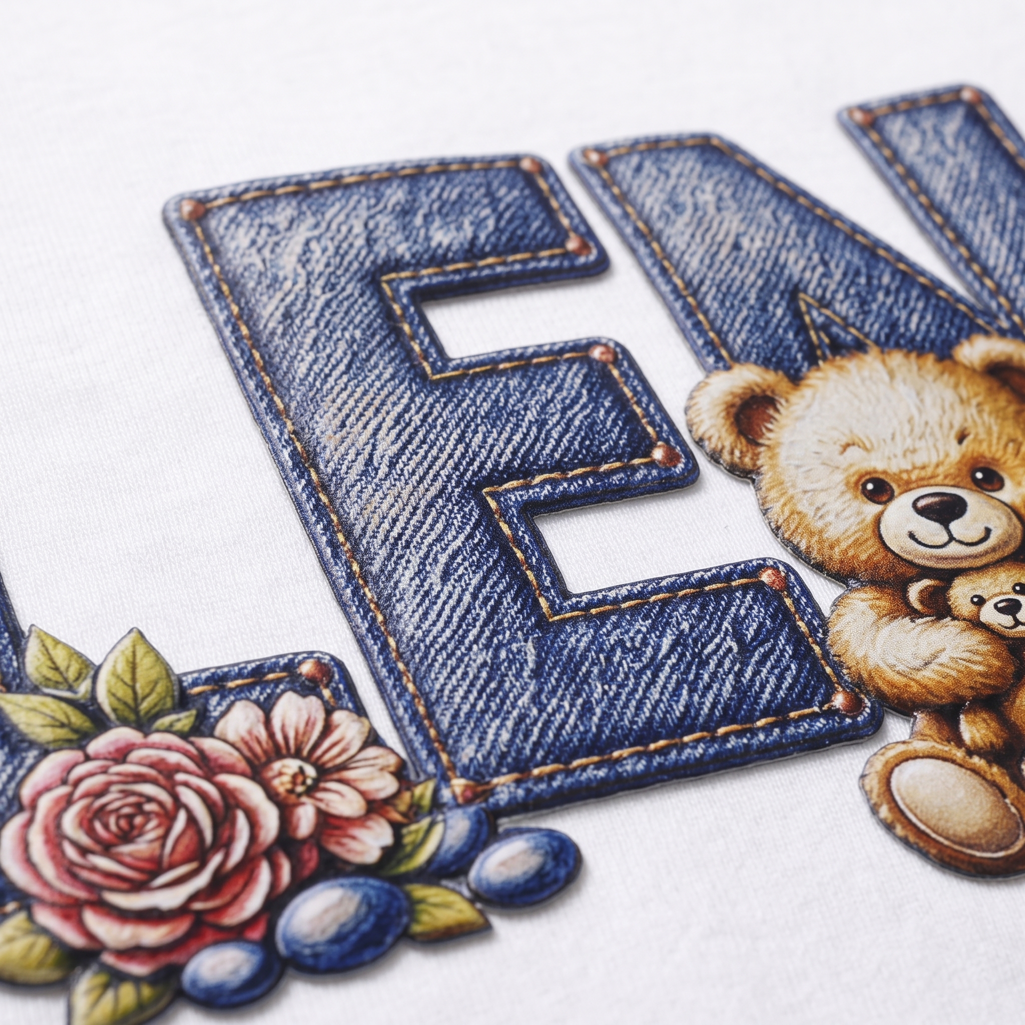 VN Multi-Texture Faux-Print T-Shirt