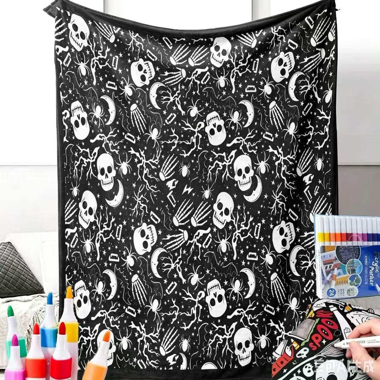 DIY Coloring Blanket With Markers