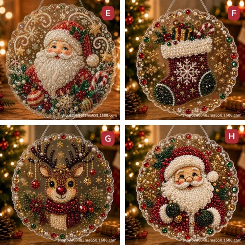 5D Diamond Painting Christmas Ornament