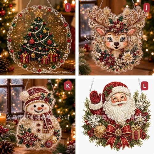 5D Diamond Painting Christmas Ornament