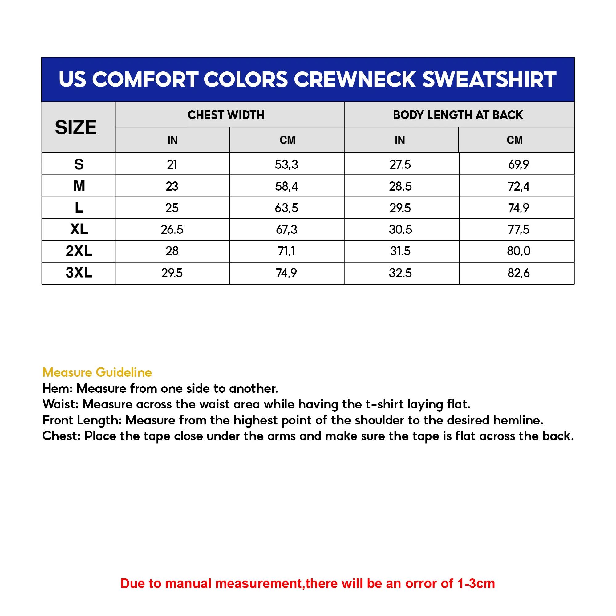 US Comfort Colors Crewneck Sweatshirt (DTG)