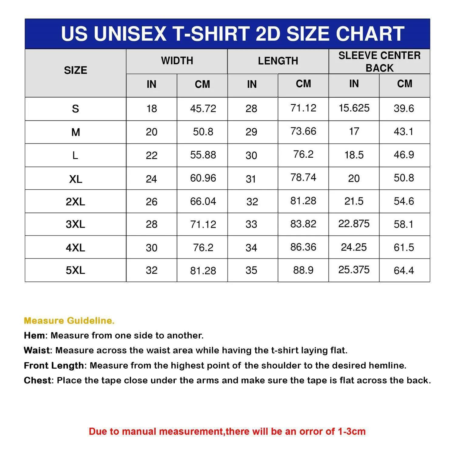 US Unisex T-Shirt 2D (Special Printing) - (DTG)